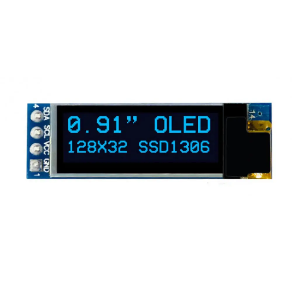 0.91 Inch I2c / Iic Serial 4-Pin Oled Display Module 1