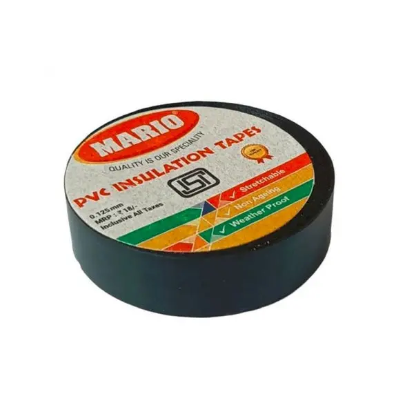 Mario Pvc Insulation Tape -Black Colour 1