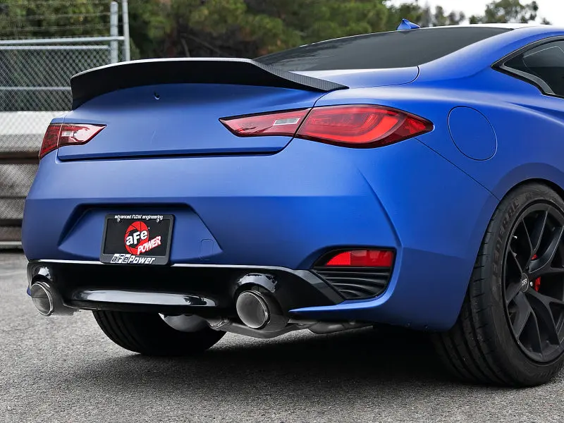 Afe Power Takeda 2.5In 304 Ss Axle-Back Exhaust W/ Carbon Fiber Tips 17-19 Infiniti Q60 V6-3.0L (Tt) 2