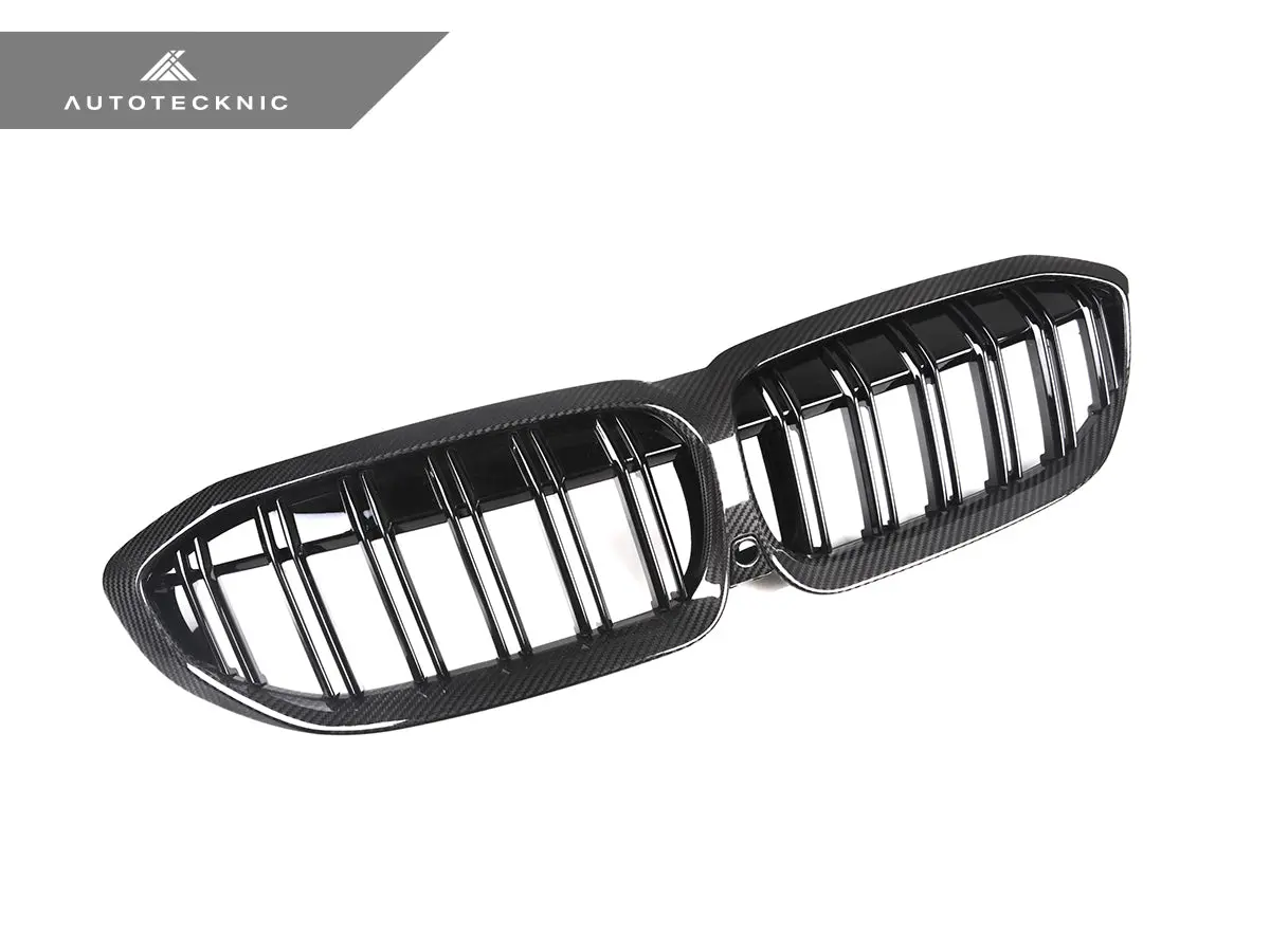 Autotecknic Dry Carbon Fiber Dual-Slats Front Grilles - G20 3-Series Pre-Lci 2