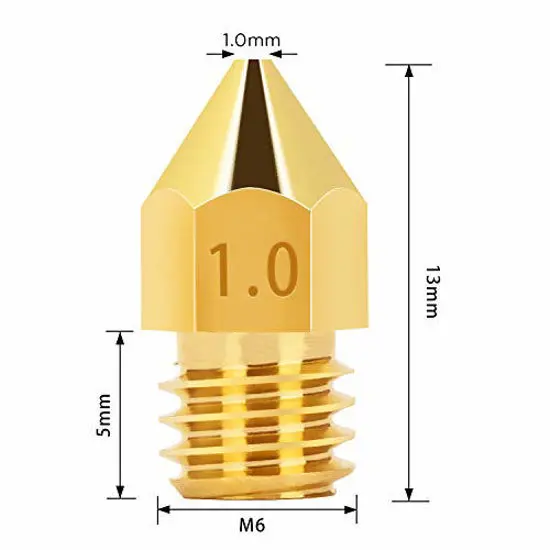 1.0 Mm Nozzle For 3D Printer Brass Nozzle (Pack Of 1) 1