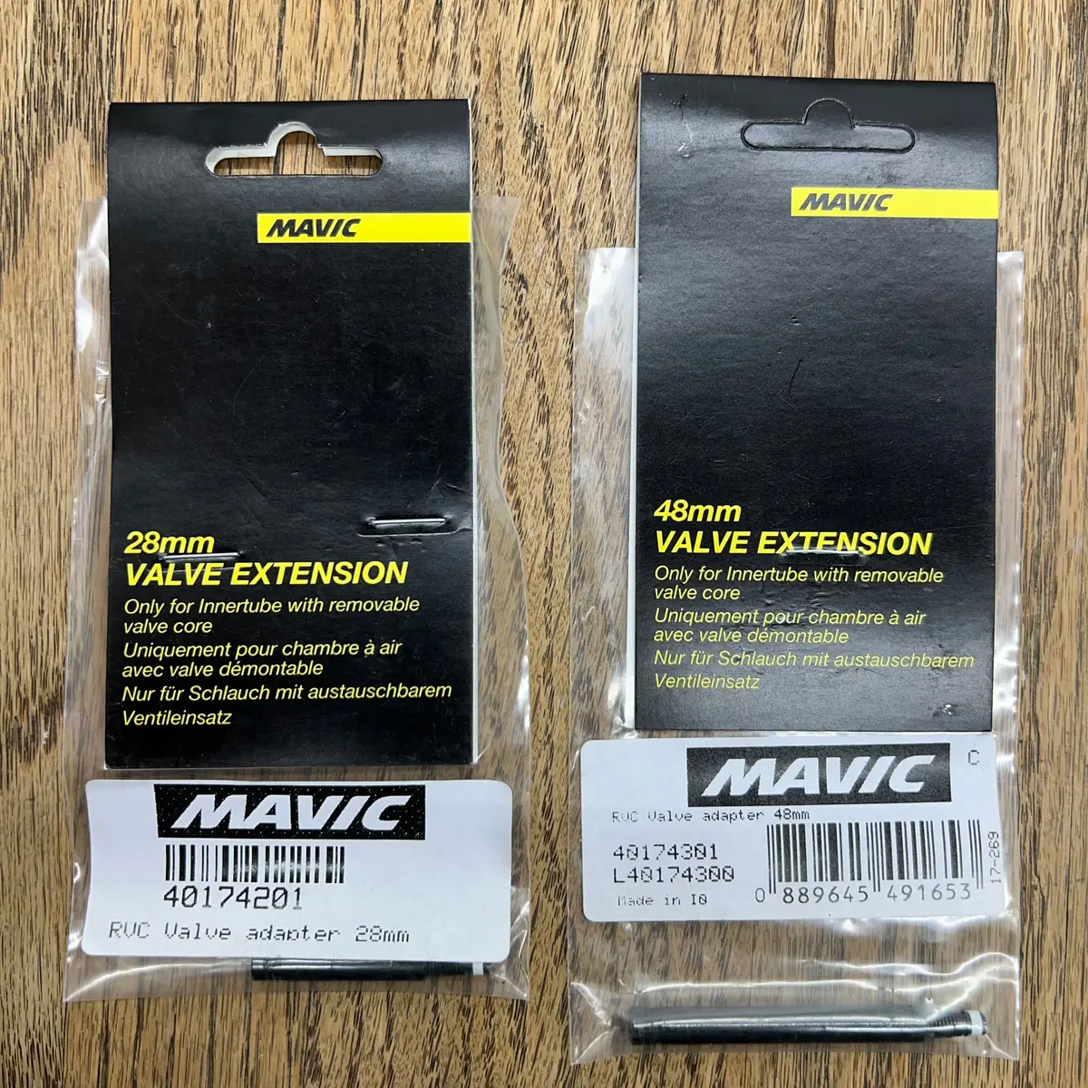 Mavic Valve Extenders 28Mm & 48Mm Black 1