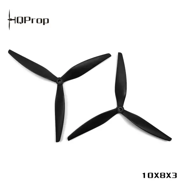 Hq Macroquad Prop 10X8x3 (2Cw+2Ccw) Black-Glass Fiber Reinforced Nylon 1
