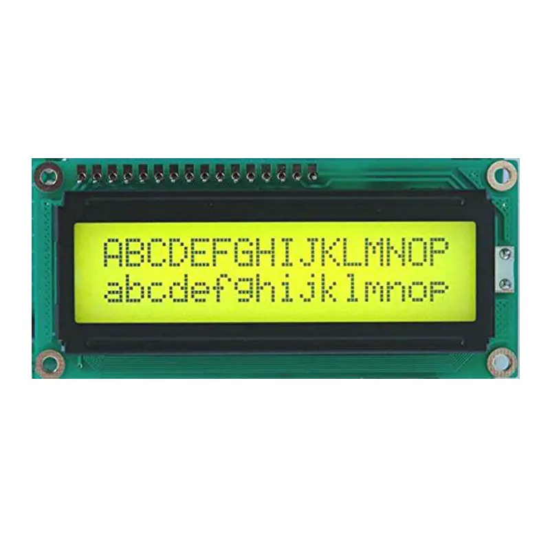 16X2 1602 Lcd Display With Yellow Backlight 1