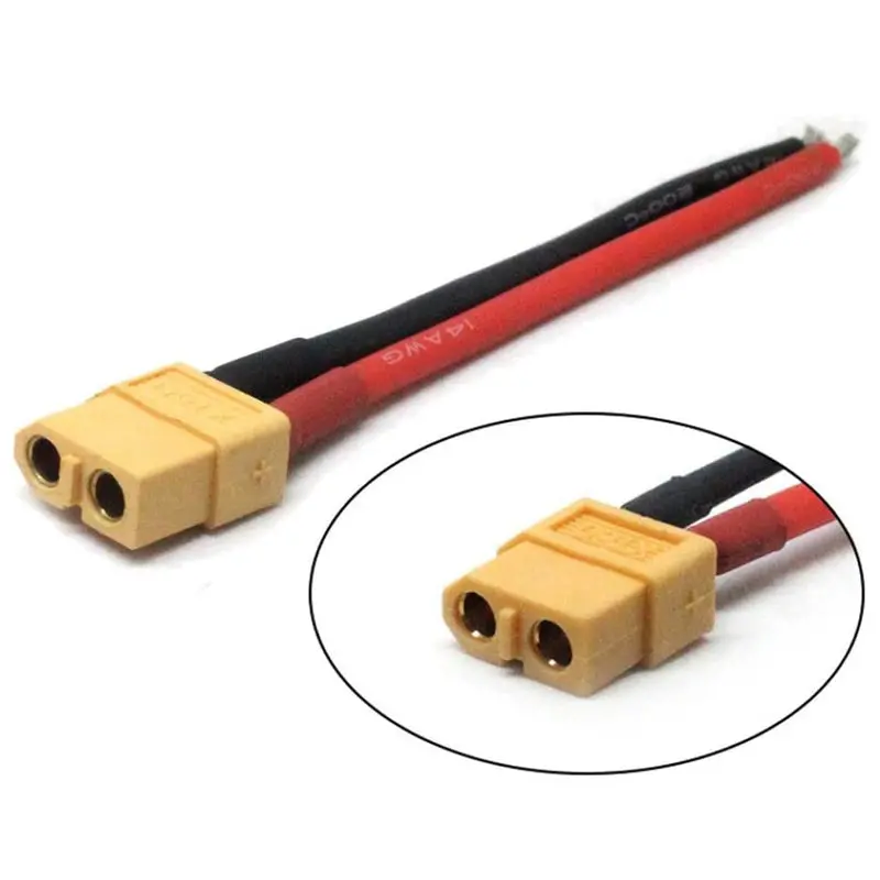 Xt60 Female Connector With 14Awg Silicon Wire 1