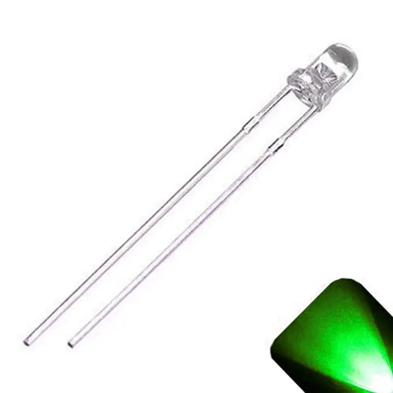 3Mm Green Clear Led 1