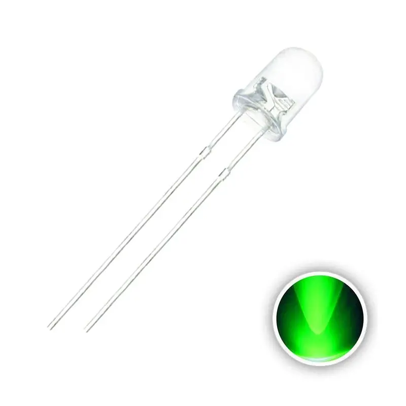 5Mm Green Clear Led 1