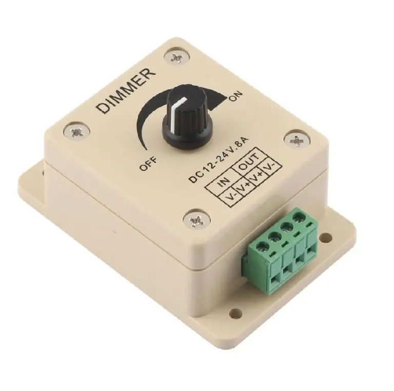Adjustable Dimmer Switch For Single Led Strip 12V-24V 8A 1