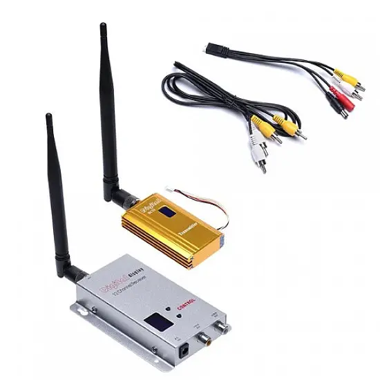 Fpv Wireless Audio Video 8Ch Transmitter And 12Ch Receiver 1.2Ghz 2W 1