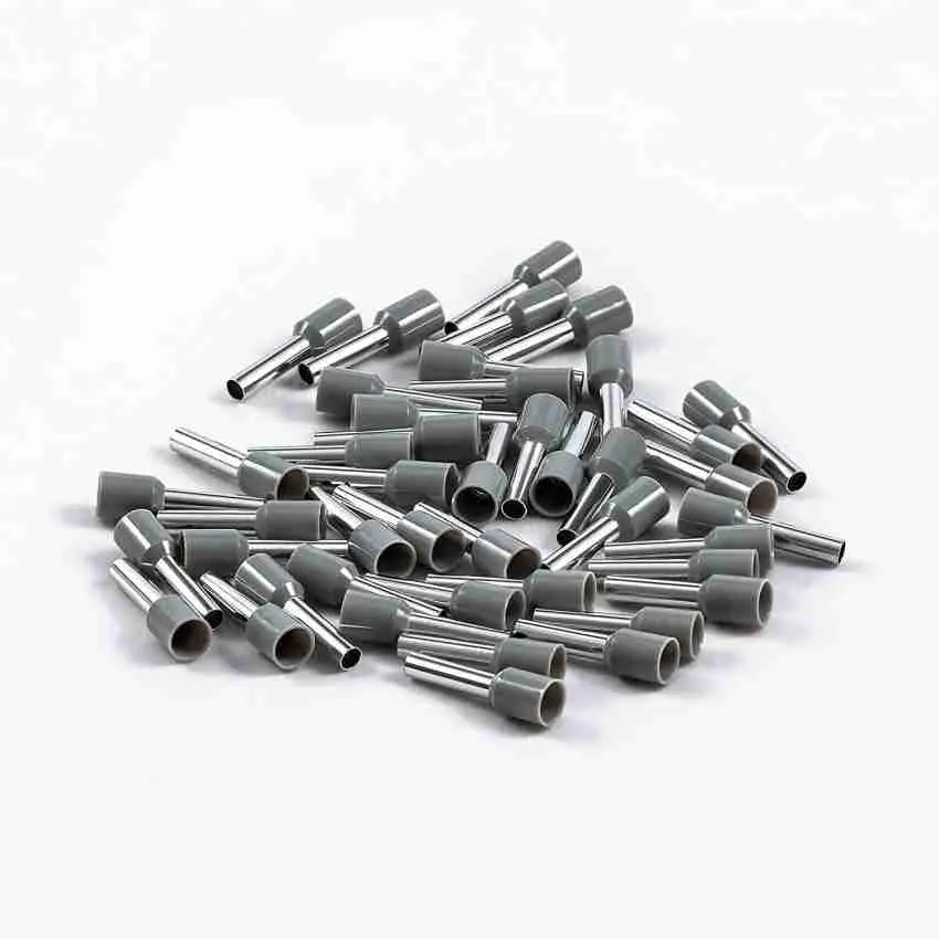 E7508 Grey 0.75 Sqr Mm Wire Ferrule Terminal Cable Lugs (Pack Of 1) 1