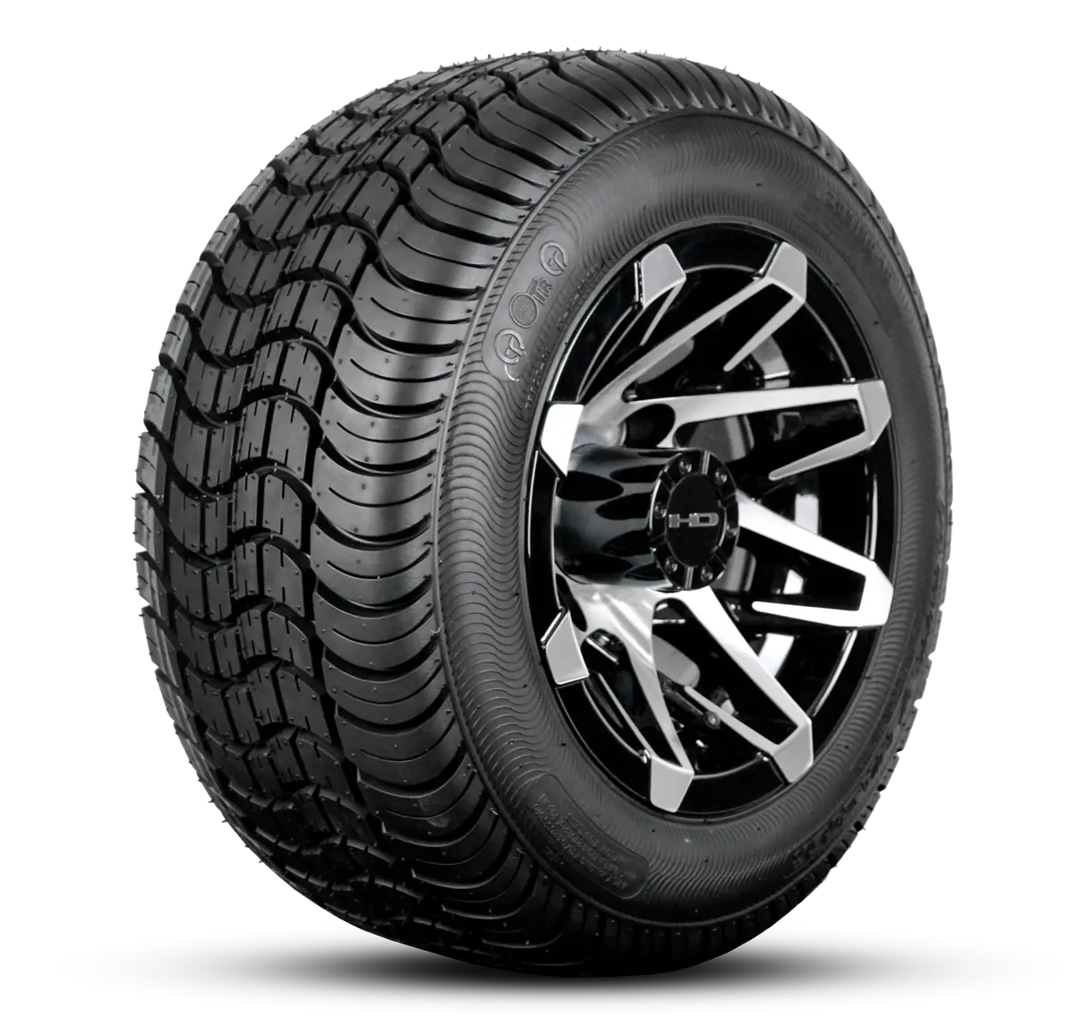 Hd Golf Wheel & Tire Package ( 1Pc ) 10X7.0 Canyon Black Machined W ( 1Pc ) All-Season Tire 2
