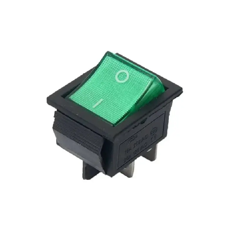 Kcd4 Green 250V 16A Dpst On-Off 4 Pin Rocker Switch 1