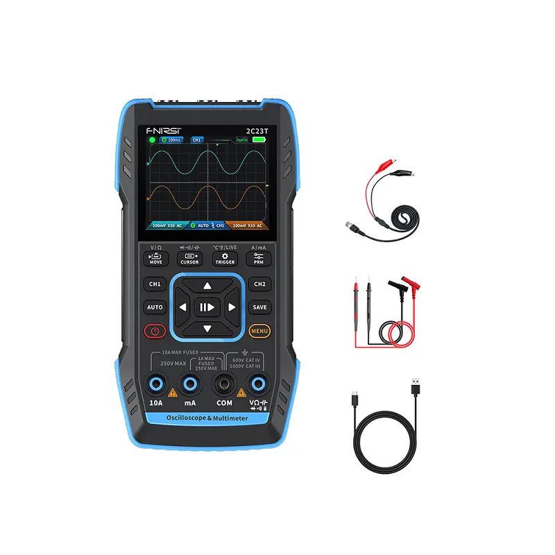 Fnirsi 2C23t 3-In-1 Handheld Oscilloscope Multimeter Dds Generator Channels, 10Mhz Bandwidth 1