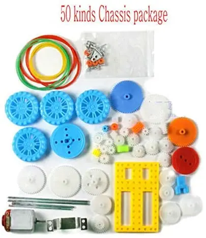 50 Kinds Of Chassis Material Package Car Frame Parts Diy Gears Set 77Pcs Gears Bag 1