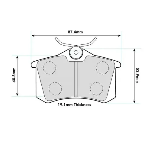 Pbs Rear Performance Brake Pads For Renault Megane 225/250/265  1192 1