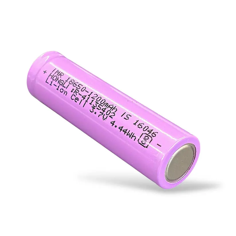 Hongli 1200Mah 18650 Rechargeable Lithium Ion Battery, 3.7 V 4.44Wh Li-Ion Cell 1