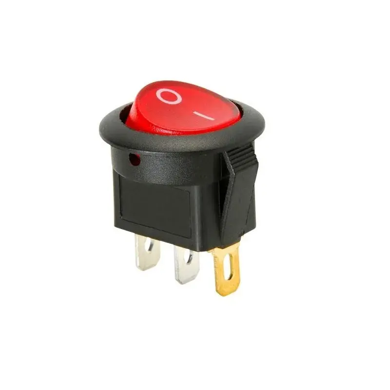 Kcd1 T125 6A 250V 10 125V Round Rocker Switch Spdt 3 Leg On Off Panel Mount 2
