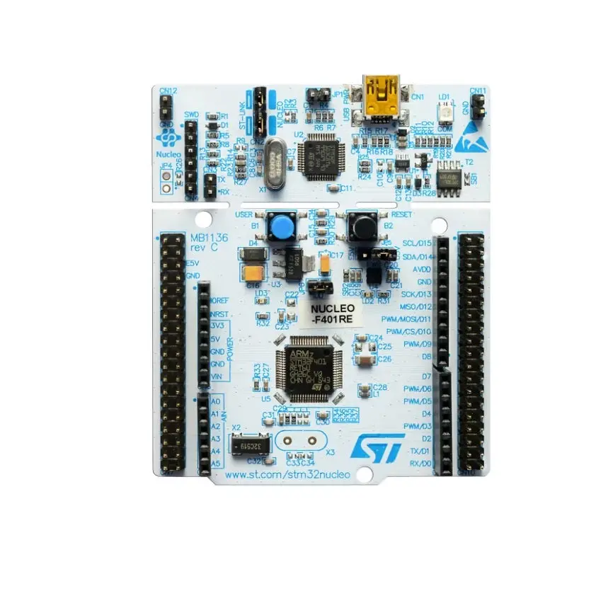 Stmicroelectronics Nucleo-F401re Development Board, Stm32f401ret6 Arm Mcu, On Board Debugger, Arduino Uno Compatible 1