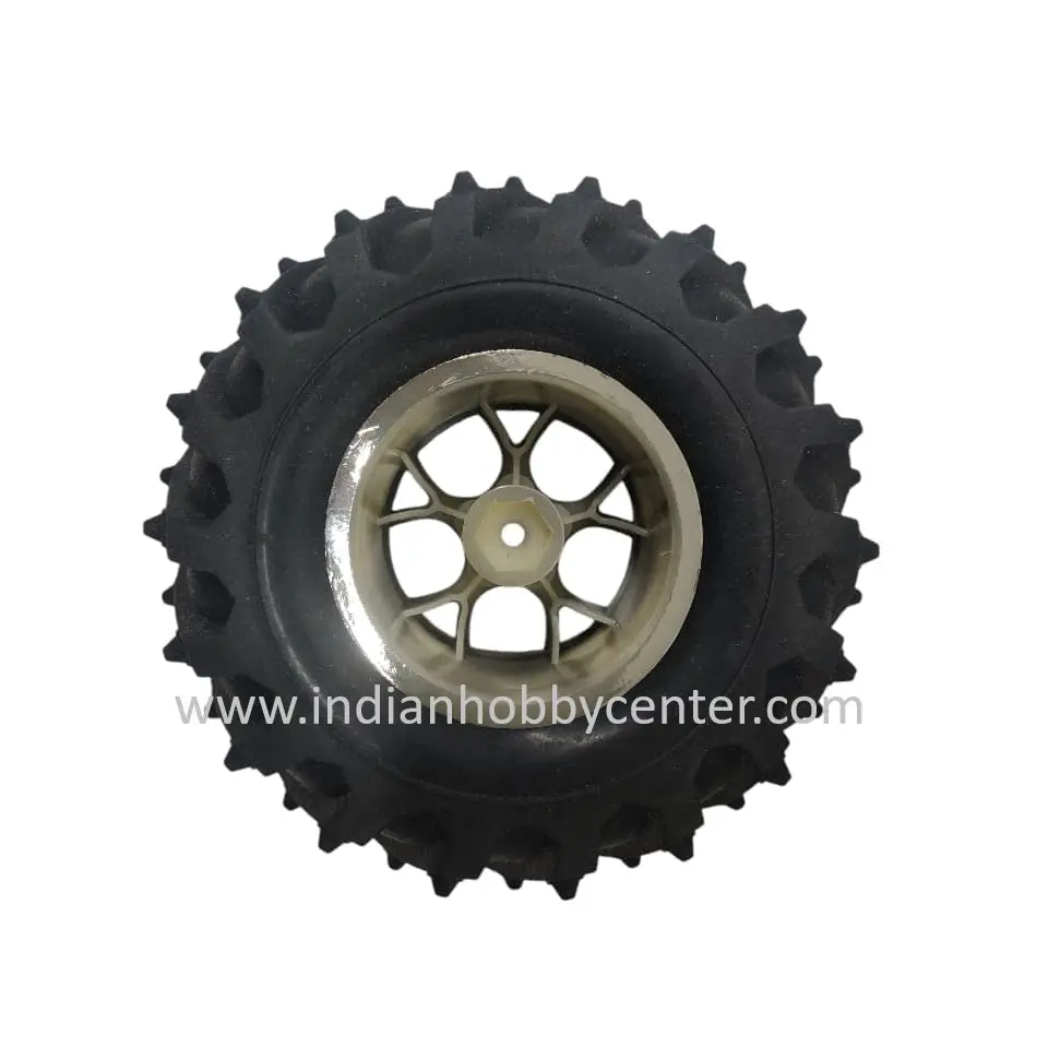 125Mm Atv Robotics Wheel With Coupler-All Terrain Robot Monster Off Road Wheel (Silver) 2