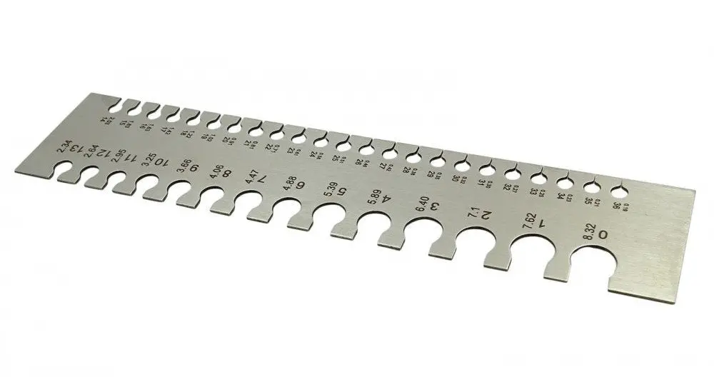 Rectangular Wire Gauge/Sizer In British & Metric 1