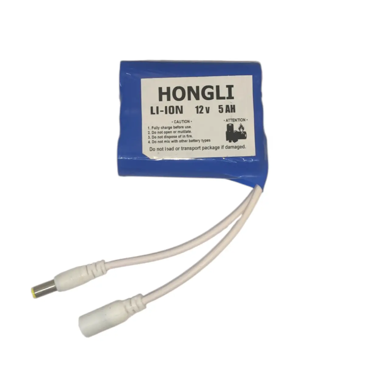 Hongli 12V (11.1V) 5000 Mah With Bms Lithium Ion Rechargeable Battery Pack (18650X3) 1