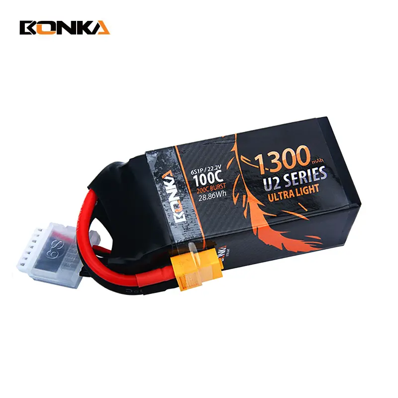 Bonka 22.2V 1300Mah 100C 6S Fpv U2 Series Lithium Polymer Battery Pack 1