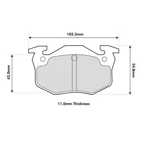 Pbs Rear Protrack Performance Brake Pads For Renault Clio 172/182 1301Pt 1