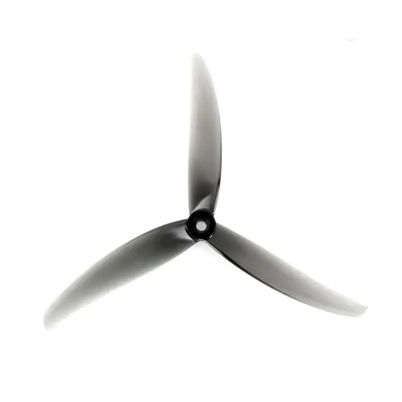 Hqprop Macroquad Prop J75(7X5x3) (2Cw+2Ccw)-Poly Carbonate Triblade Propeller Light Grey 1