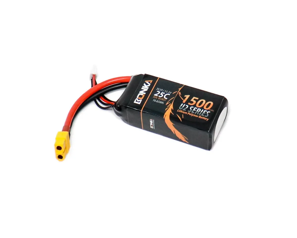 Bonka 7.4V 1500Mah 25C 2S 50C Burst 11.10Wh Lithium Polymer Battery Pack 1