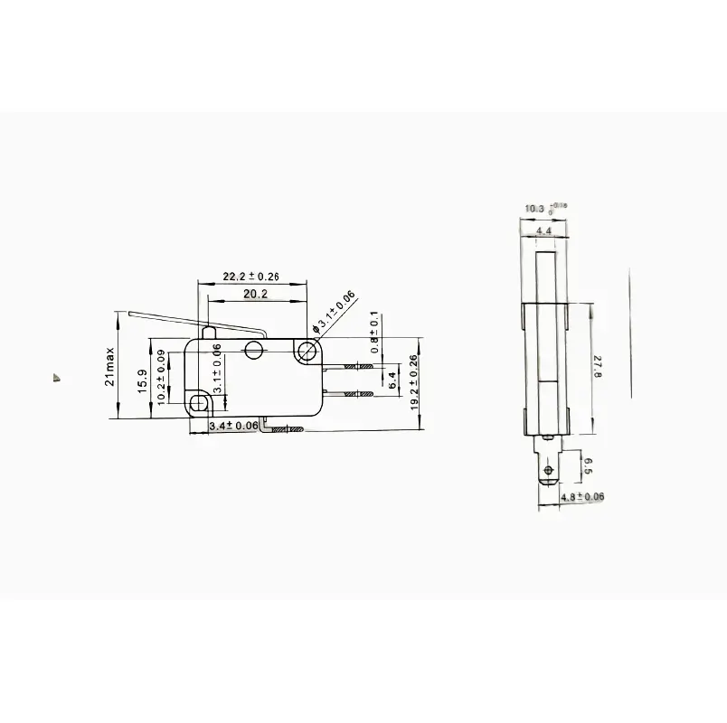 Limit Switch Spdt Switch 16A 125V (Pack Of 1) 2