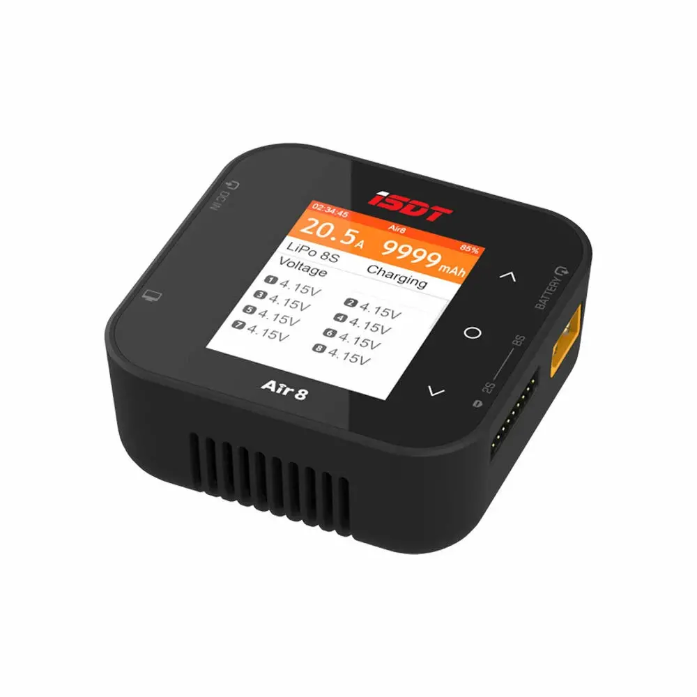 Isdt Air8 500W 20A 8S Dc Pocket Charger – 20 A, 1‑Channel, Supports 1–8S Lipo/Life/Lihv/Ulihv/Nimh/Pb Battair 2