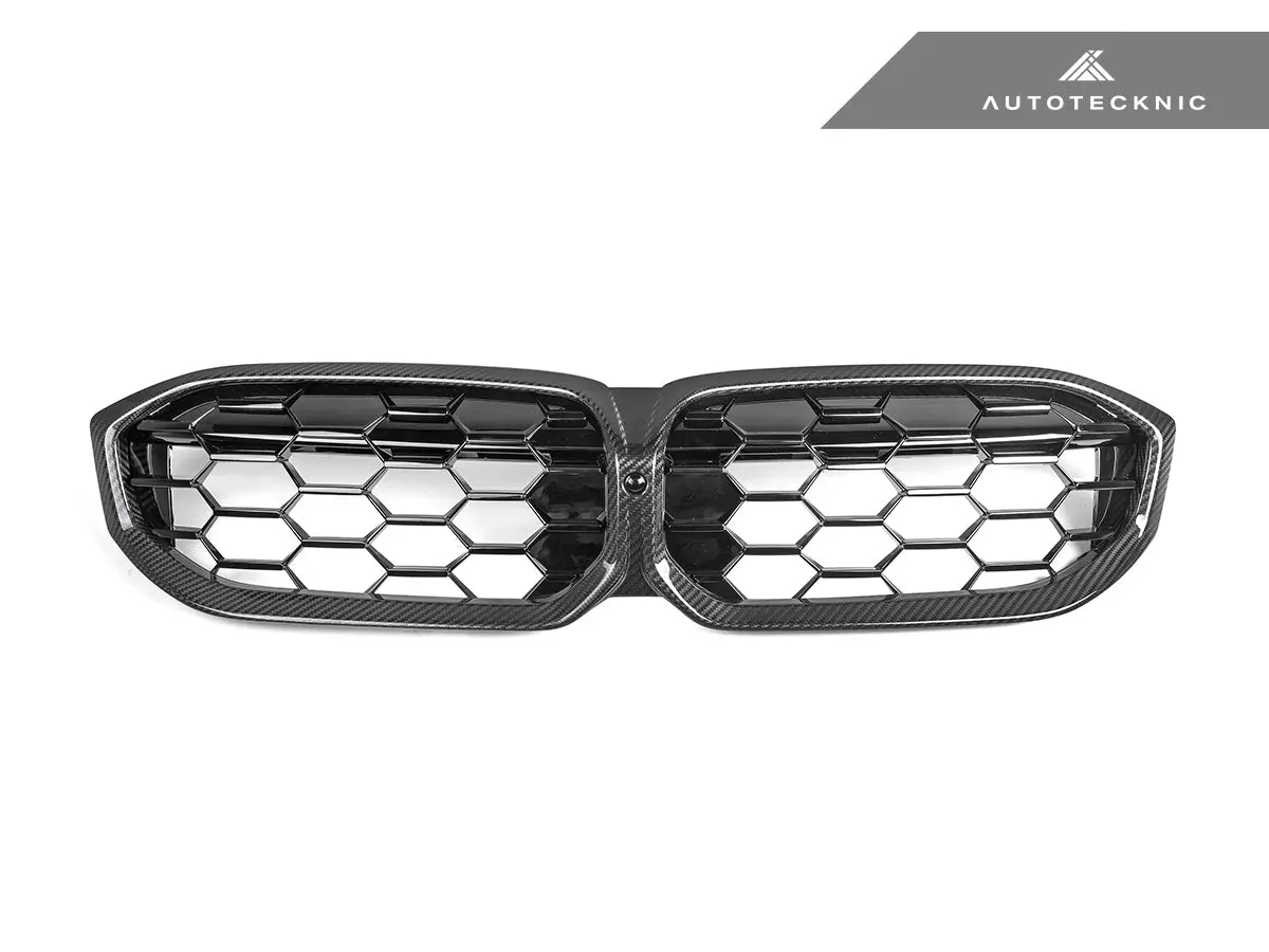 Autotecknic Dry Carbon Fiber Honeycomb Front Grille - G20 3-Series Lci 1