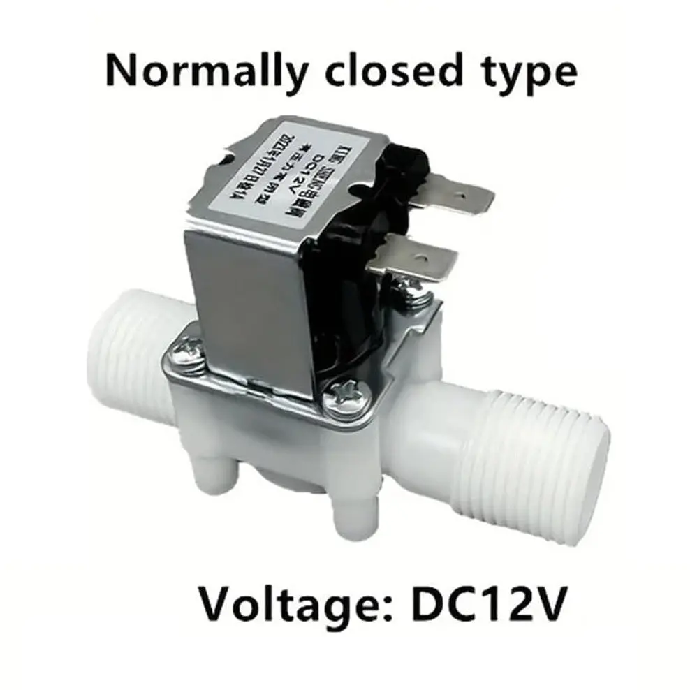 1/2 Inch Electric Solenoid Valve 12V Solenoid Switch (Normally Closed) 1