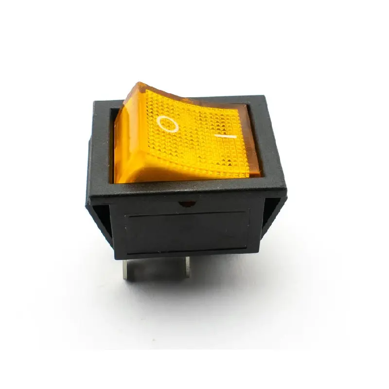 Kcd4 Yellow 250V 16A Dpst On-Off 4 Pin Rocker Switch 1