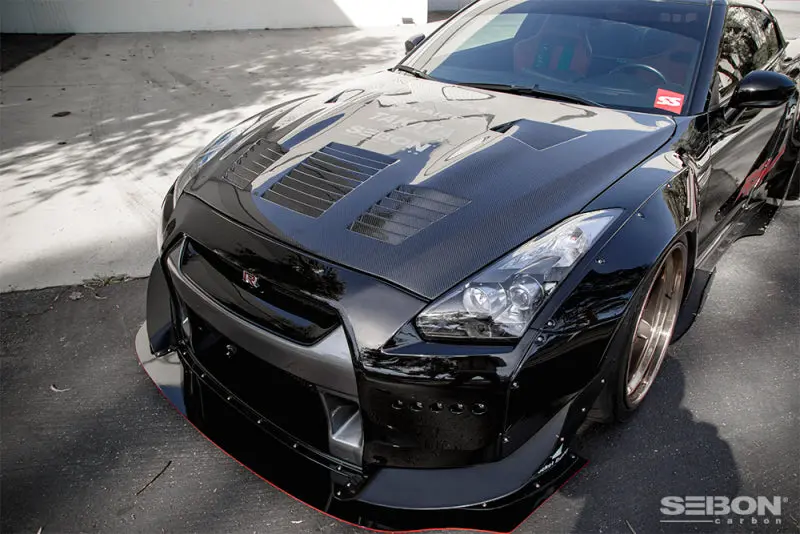 Seibon 09-12 Nissan Gtr R35 Gt-Style Carbon Fiber Hood 1