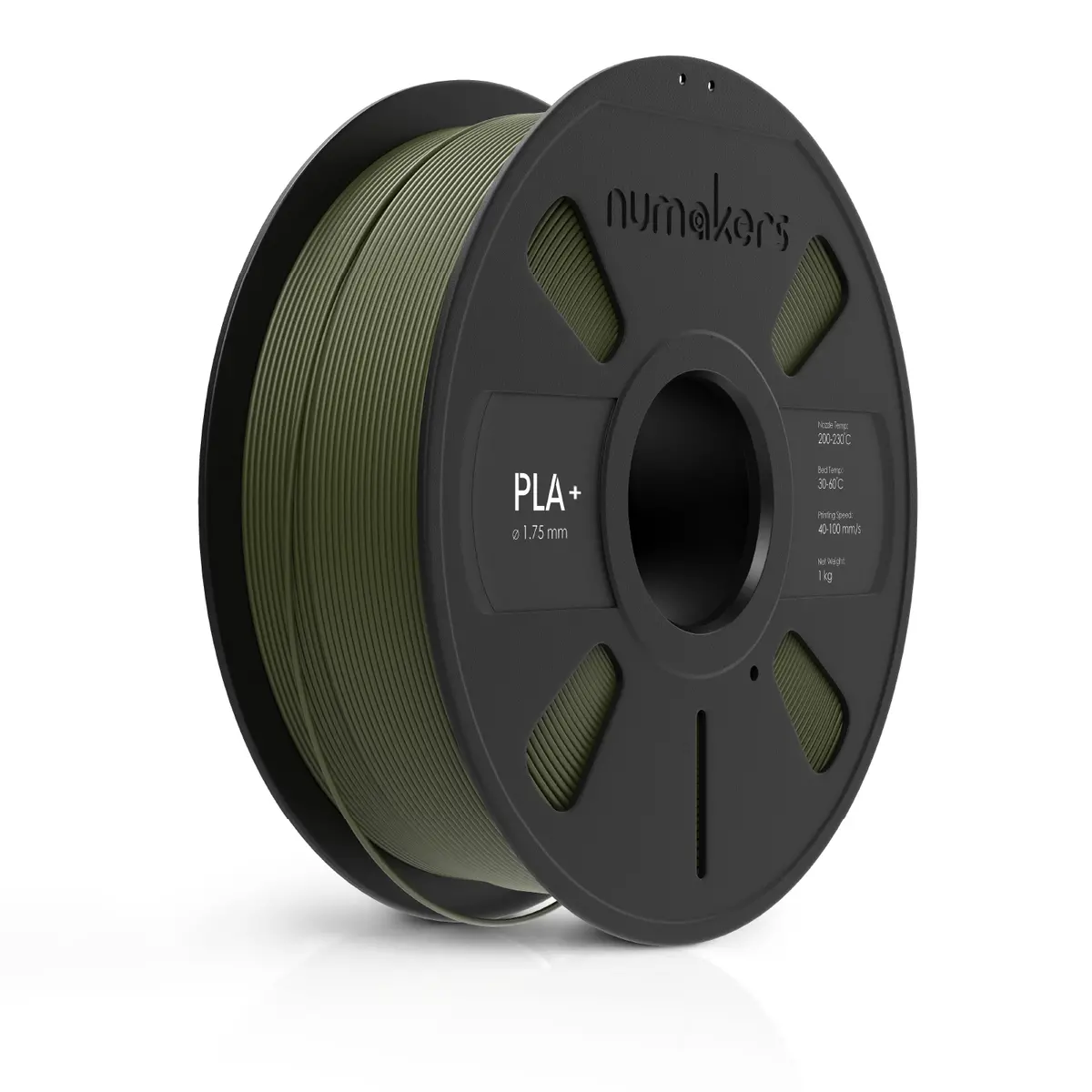 Numakers Pla+ Filament – Army Green – 1.75 Mm / 1 Kg 1