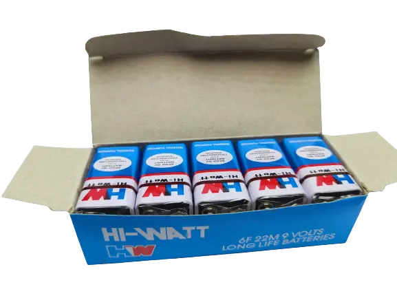 9V Original Hw Hi-Watt Long Life Battery 1 Pc 2