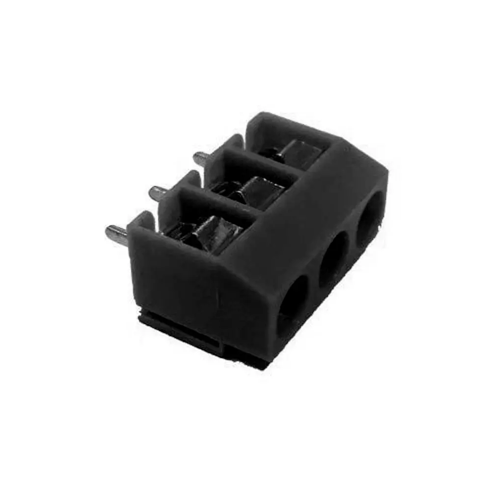 3 Pin 5Mm Pitch Pbt Connector Terminal Block- Black 2