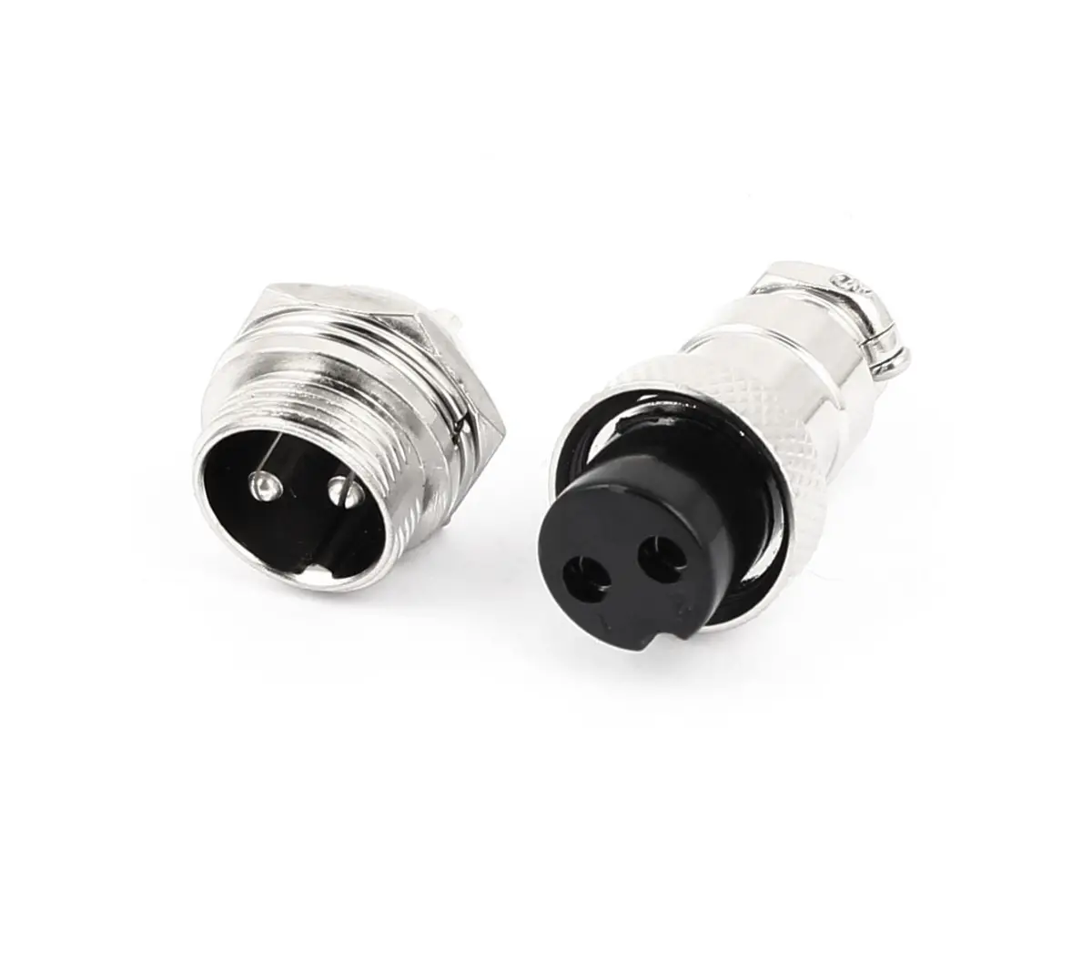 2 Pin Metal Aviation Plug Male And Female Panel Connector Gx16 1
