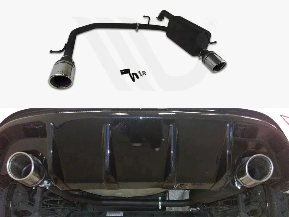 Maxton Design Ford Fiesta Mk7 High Quality Dual Exit Stainless Steel Axle-Back Exhaust System With Silencer And Exhaust Pipes 1