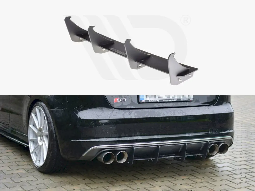 Maxton Design Rear Diffuser Audi S3 / A3 S-Line 8V Hatchback / Sportback (2012-2016) 1