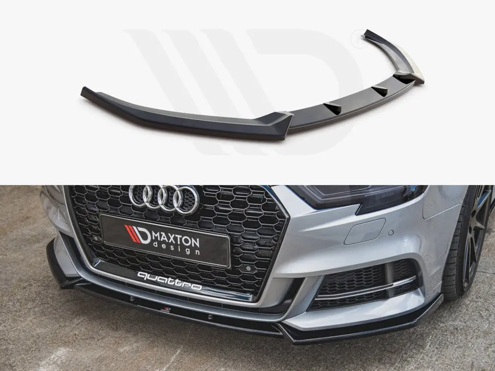 Maxton Design Front Splitter V.3 Audi S3 / A3 S-Line 8V Facelift Sedan (2016-2020) 1