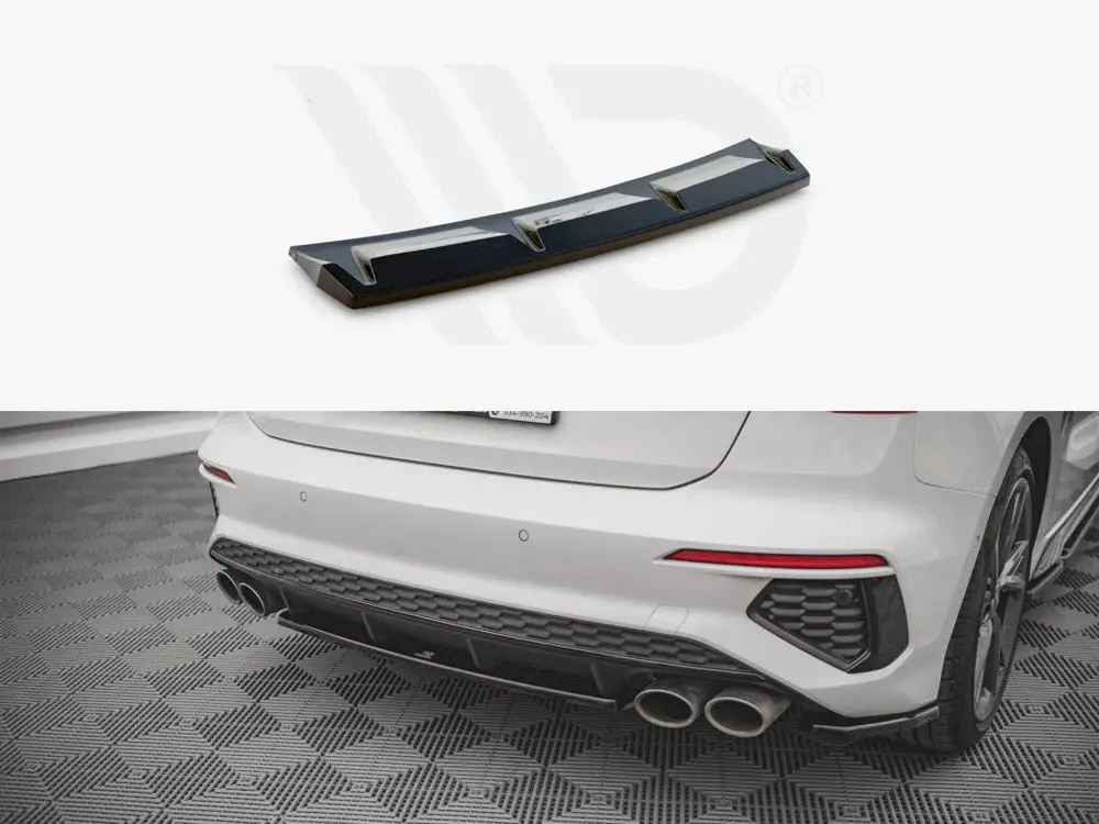 Maxton Design Central Rear Splitter For Audi S3 8Y (2020-) 1