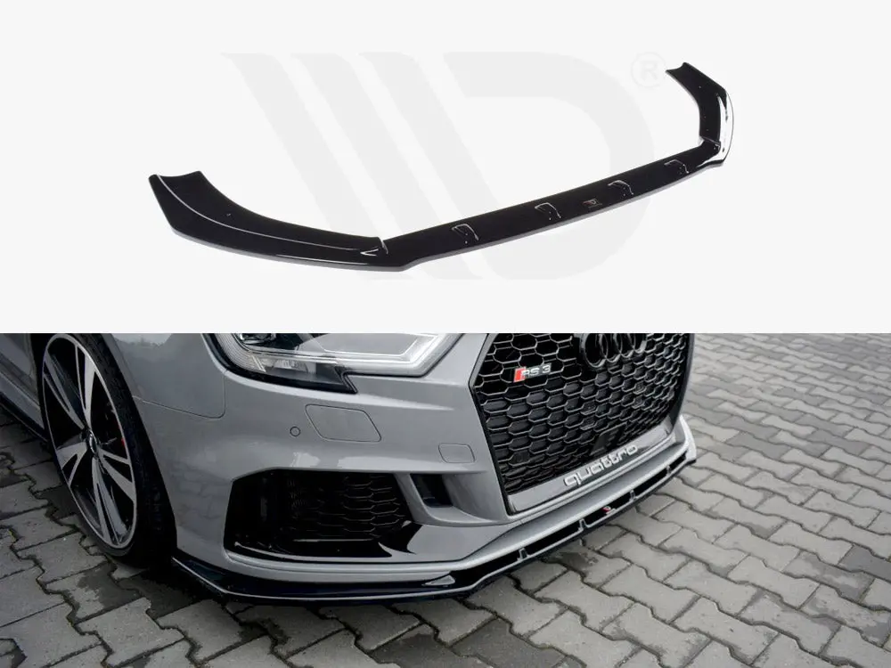 Maxton Design Front Splitter V.1 Audi Rs3 8V Facelift Sedan (2017-20) 1