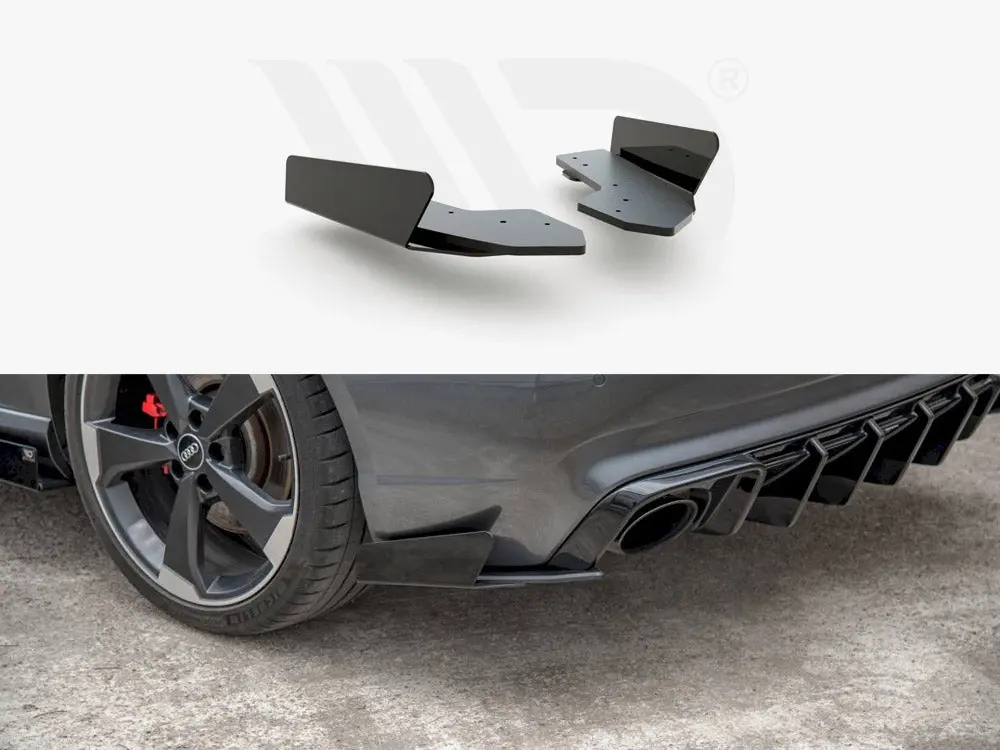 Maxton Design Racing Rear Side Splitters (+Flaps) Audi Rs3 8V Sportback (2015-2016) 1