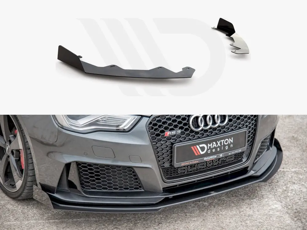 Maxton Design Front Splitter Flaps Audi Rs3 8V Sportback (2015-2016) 1