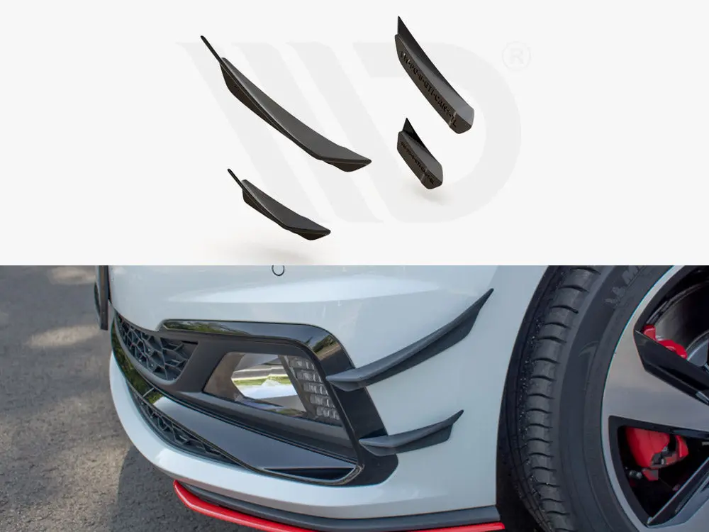 Maxton Design Front Bumper Wings (Canards) Vw Polo Mk6 Gti (2017-2021) 1