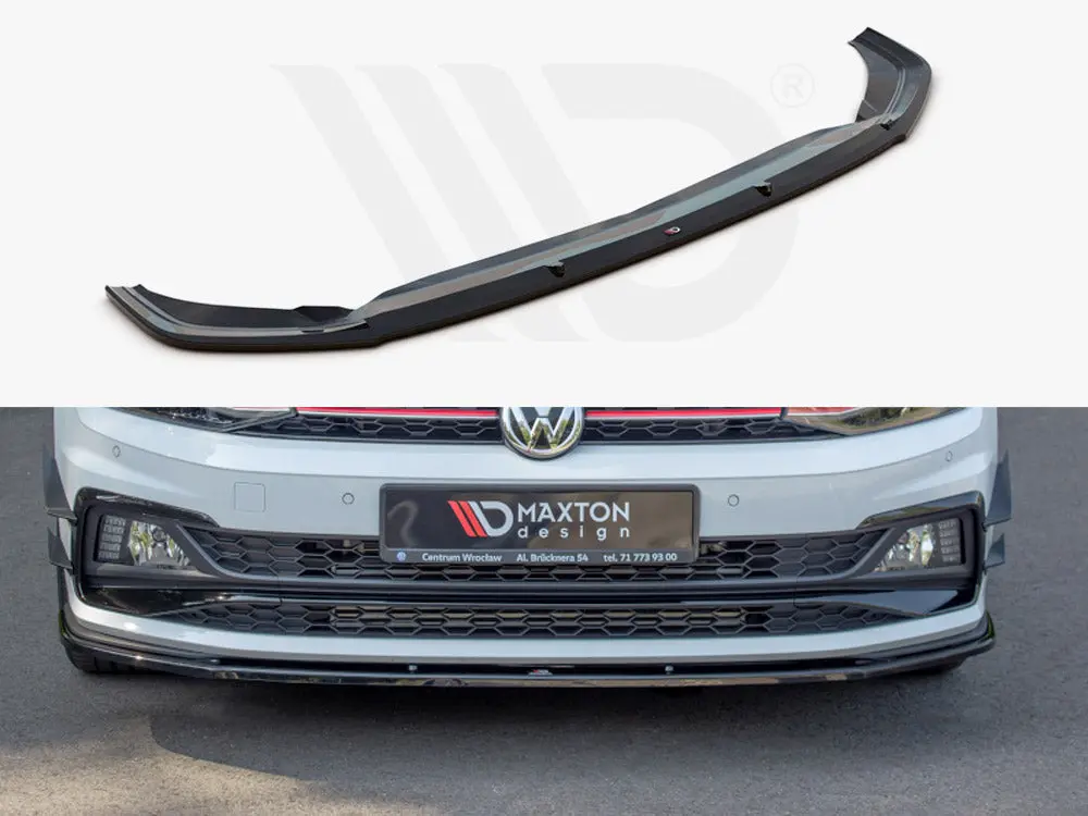 Maxton Design Front Splitter V.1 Vw Polo Mk6 Gti (2017-2021) 1