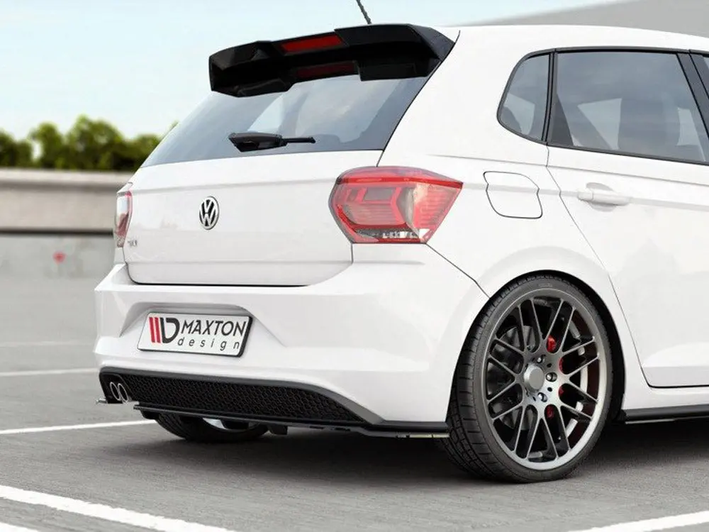 Maxton Design Central Rear Splitter (W/ Vertical Bars) Vw Polo Mk6 Gti (2017-2021) 2