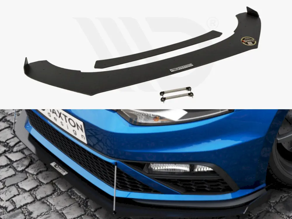 Maxton Design Front Racing Splitter Vw Polo Mk5 Gti Facelift (With Wings) (2015-2017) 1